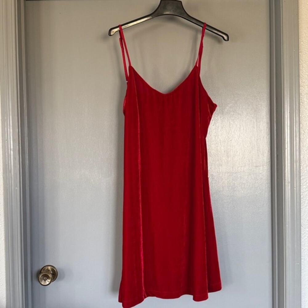 Pajamagram Y2K Velvet Red Mini Dress Sexy Sleepwear Size XL Party Holiday